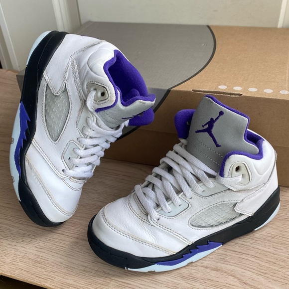 Nike Air Jordan Retro “Dark Concord White/Purple” Kids- SZ 12 C
